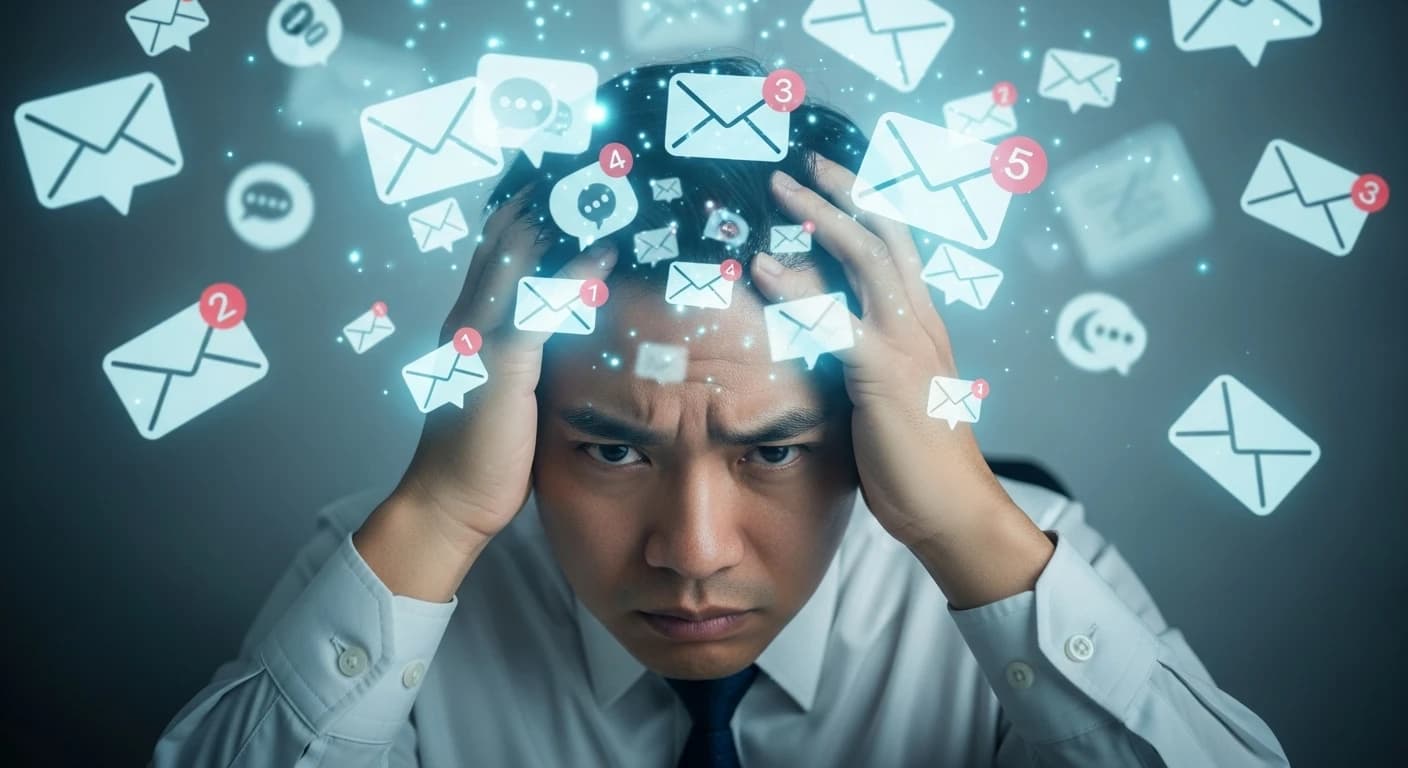 マニャーナの法則によって整理されたタスクリストと穏やかな表情の人物